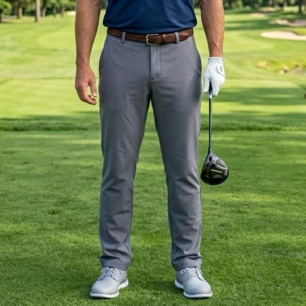 Sunice Men’s Grey Charcoal Performance Stretch Golf Pants 38X32 Technical